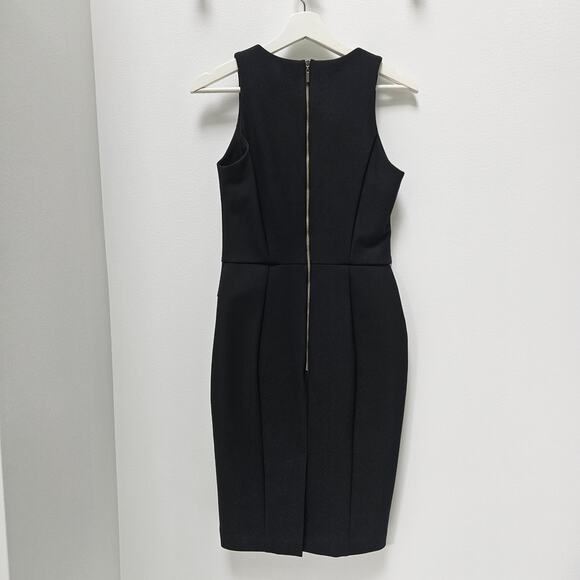 Cue Australia Black Sleeveless Asymmetrical Dress Size 4 - Picture 2 of 9